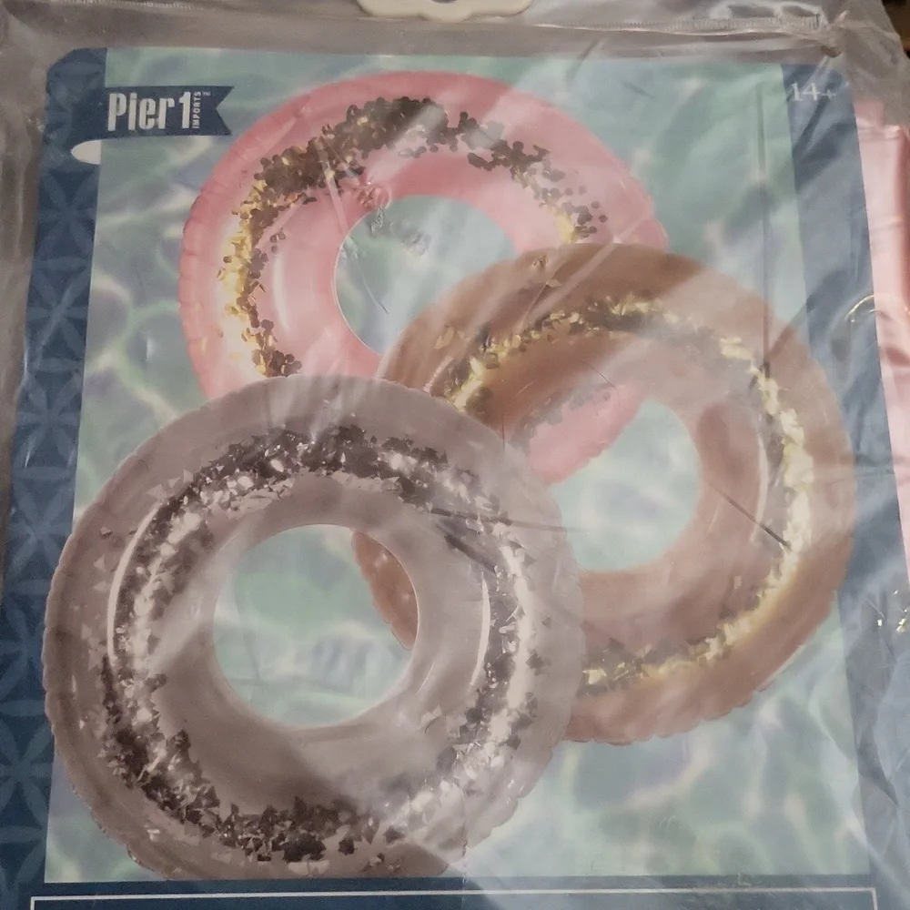 Vintage PIER 1 Glitter ring Pool Float